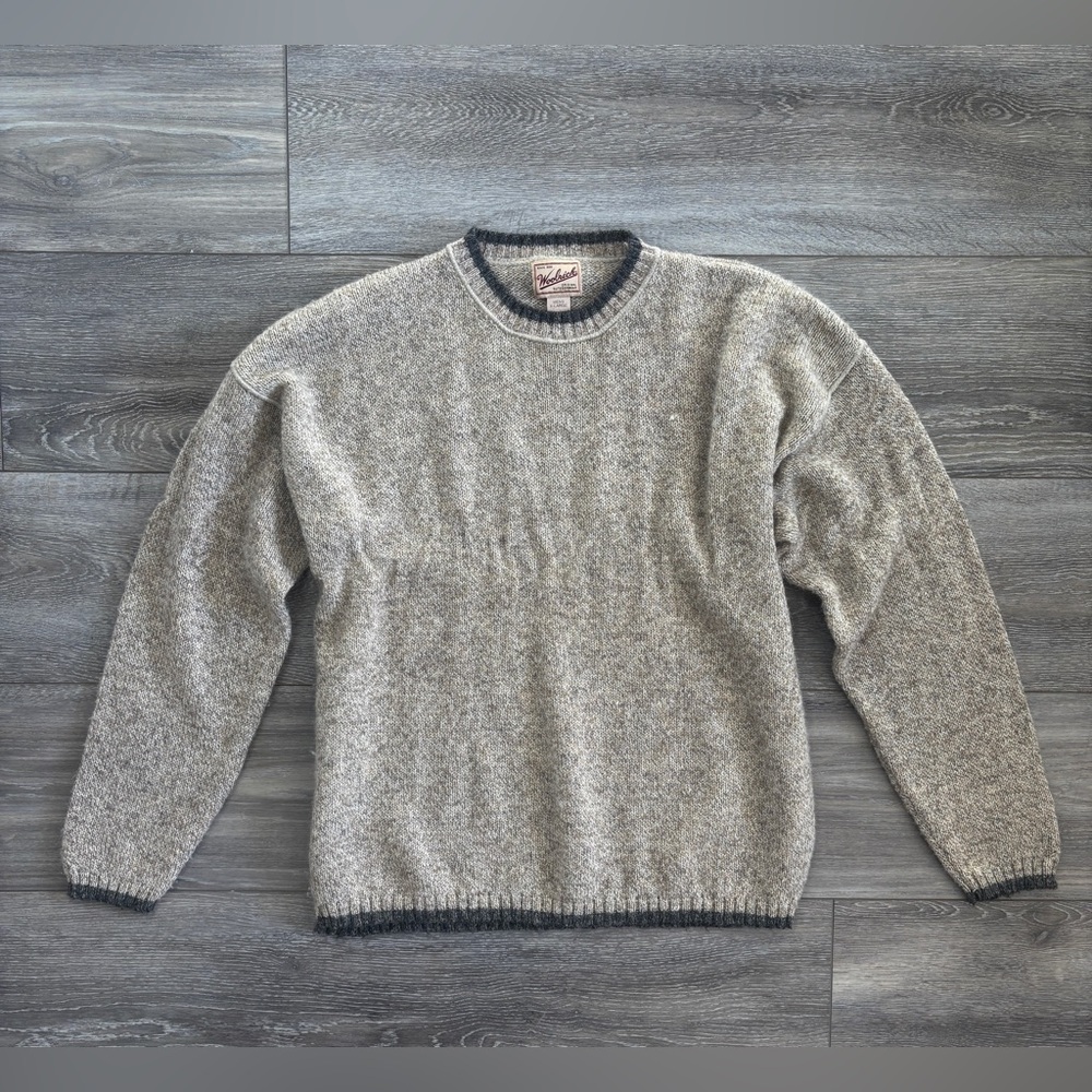 Woolrich Oversize Grandpa Knit Sweater Tan Cream Extra Large